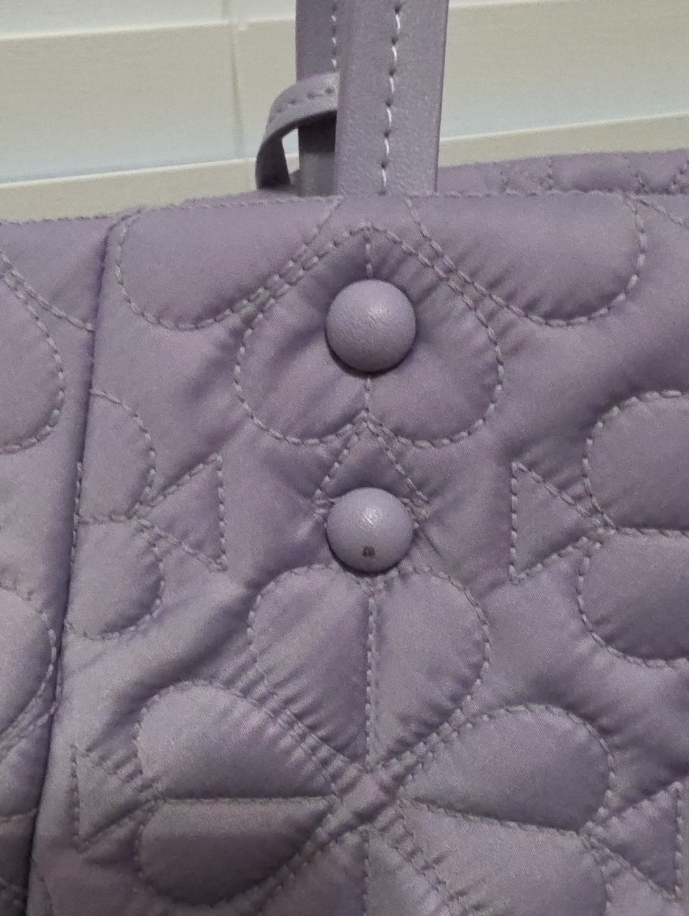 kate spade Lavender Quilted Tote with Adjustable Strap and wallet - Picture 7 of 12